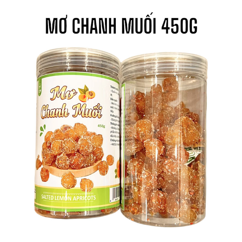 Mơ Sấy Chanh Muối 450g Hộp Pet