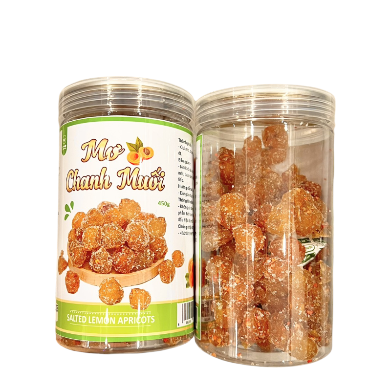 Mơ Sấy Chanh Muối Thơm Ngon 450g Hộp Pet phù hợp để tham khảo khi chọn đồ ăn vặt