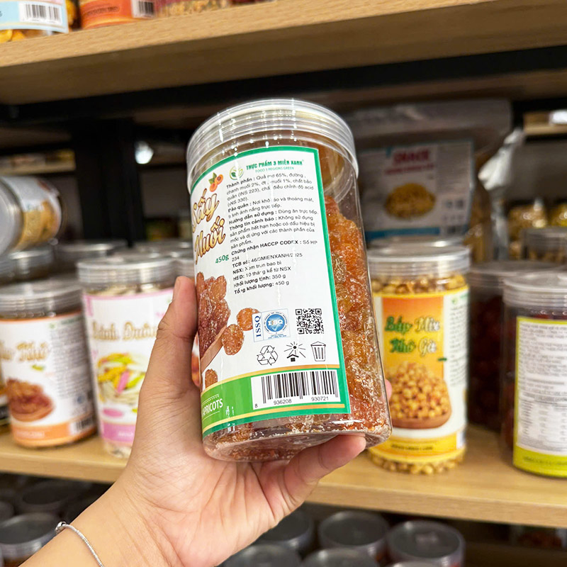 Mơ Sấy Chanh Muối 450g Hộp Pet