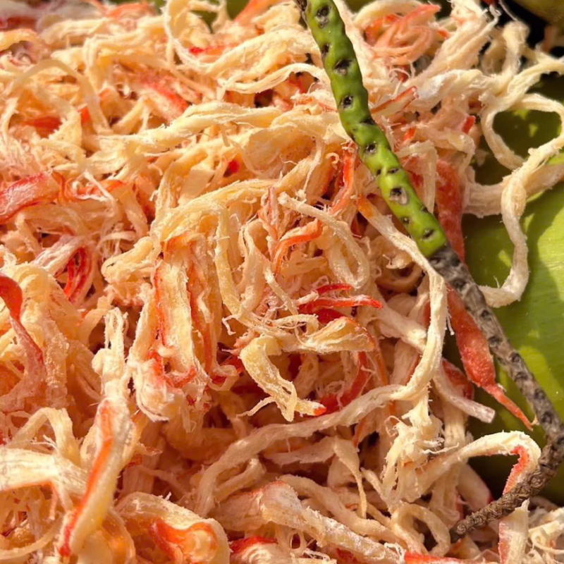 Sợi mực xé tơi, màu sắc tự nhiên, dễ ăn