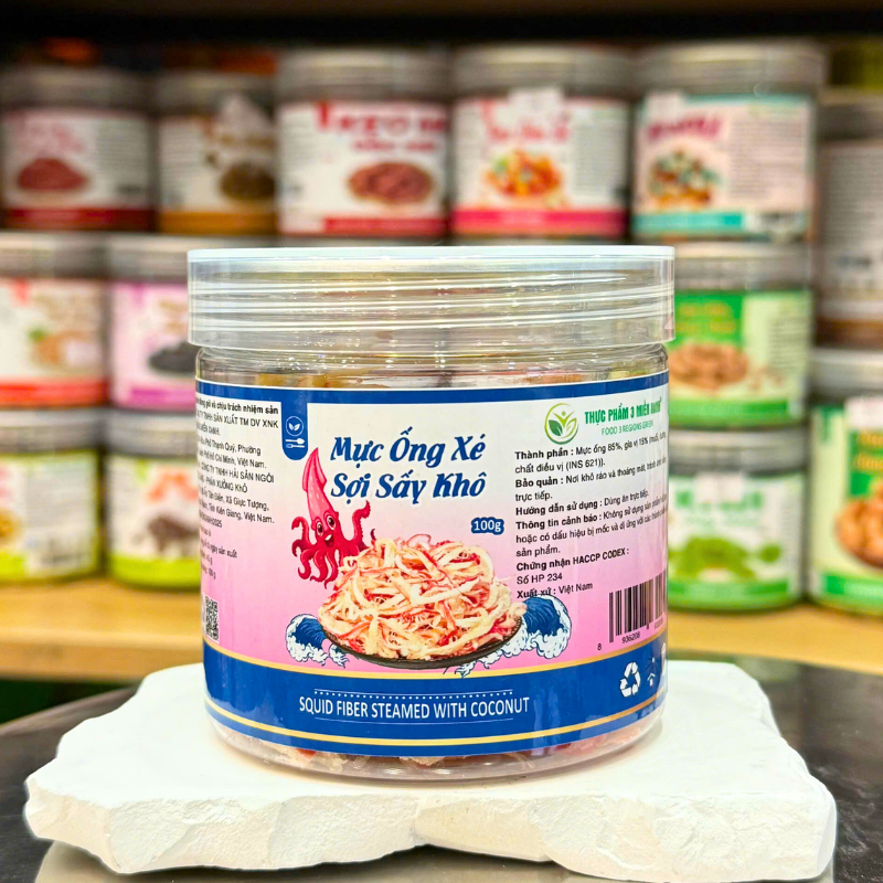 Mặt trước hộp với tên sản phẩm và khối lượng 100g