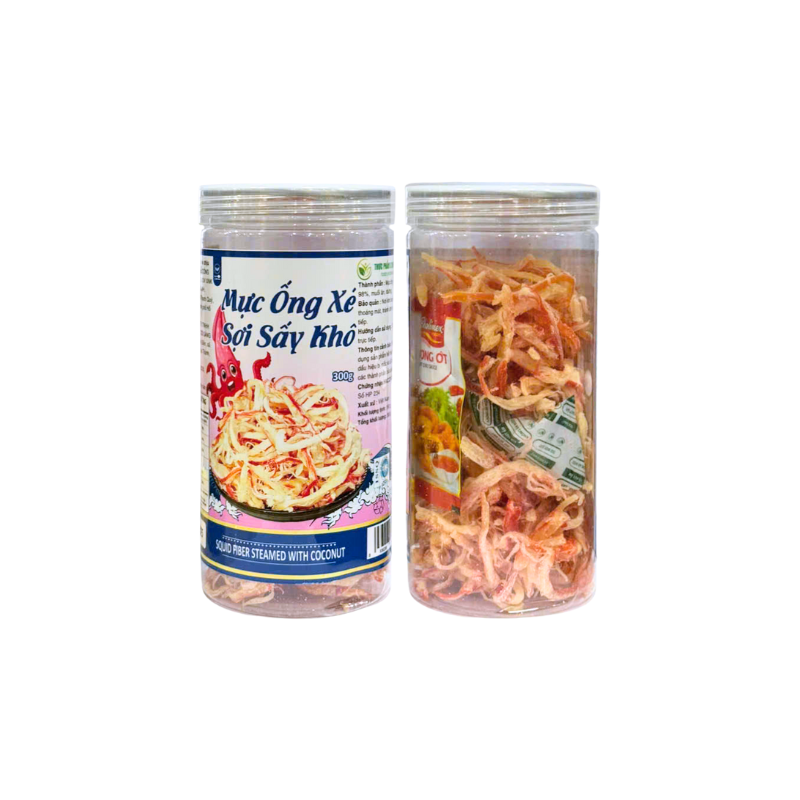 Hình ảnh Mực ống Xé Sợi Sấy Khô 300g Hộp trong bộ sưu tập Khô gà, trâu, bò, mực các loại