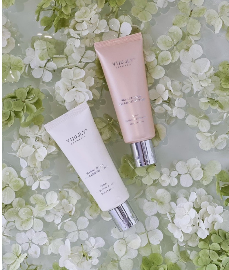Muối Tẩy Tế Bào Chết Da Đầu Vijully Màu Trắng 120g Cho Tóc Tự Nhiên