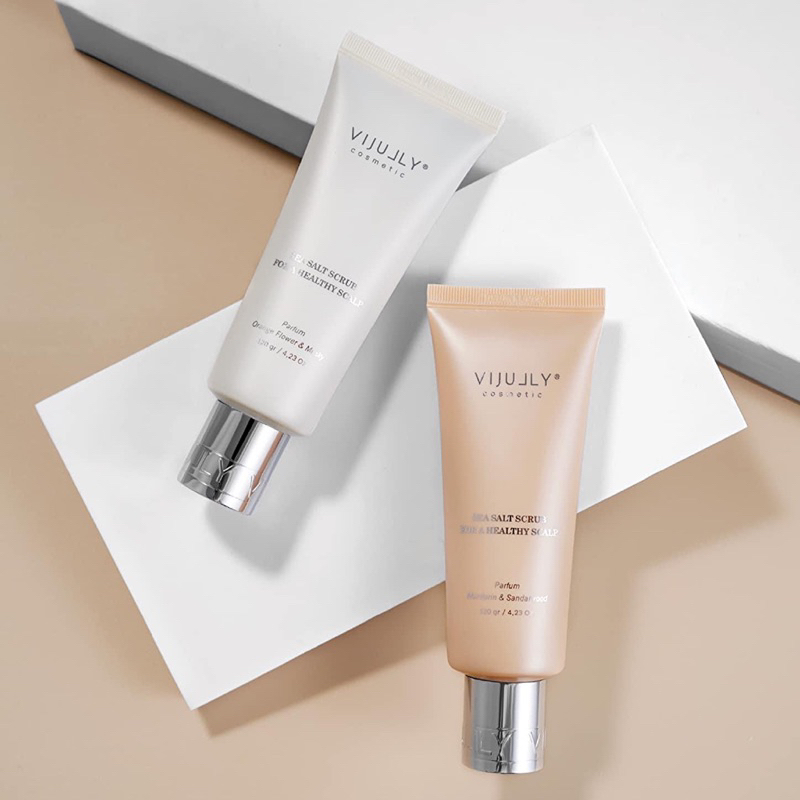 Muối Tẩy Tế Bào Chết Da Đầu Vijully Màu Trắng 120g Cho Tóc Tự Nhiên