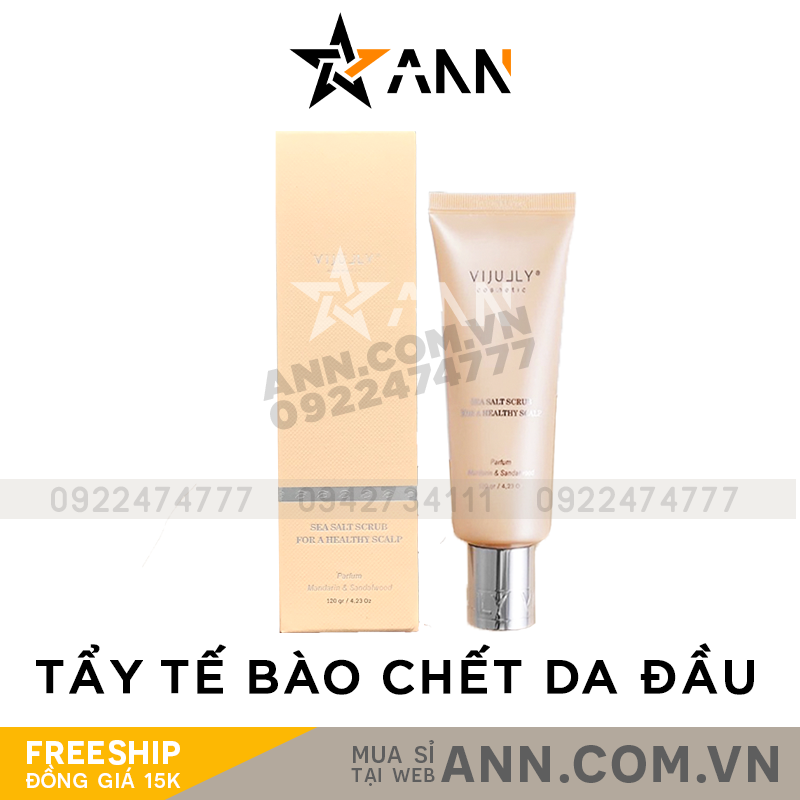 Muối Tẩy Tế Bào Chết Da Đầu Vijully Màu Vàng Cho Tóc Nhuộm