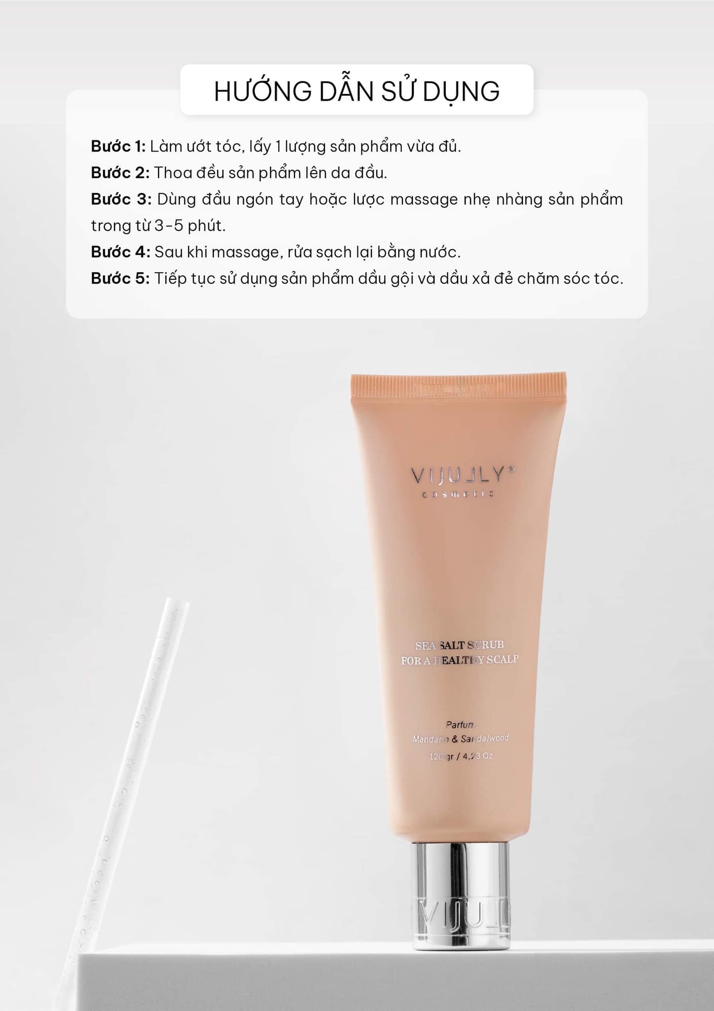 Muối Tẩy Tế Bào Chết Da Đầu Vijully Màu Vàng Cho Tóc Nhuộm