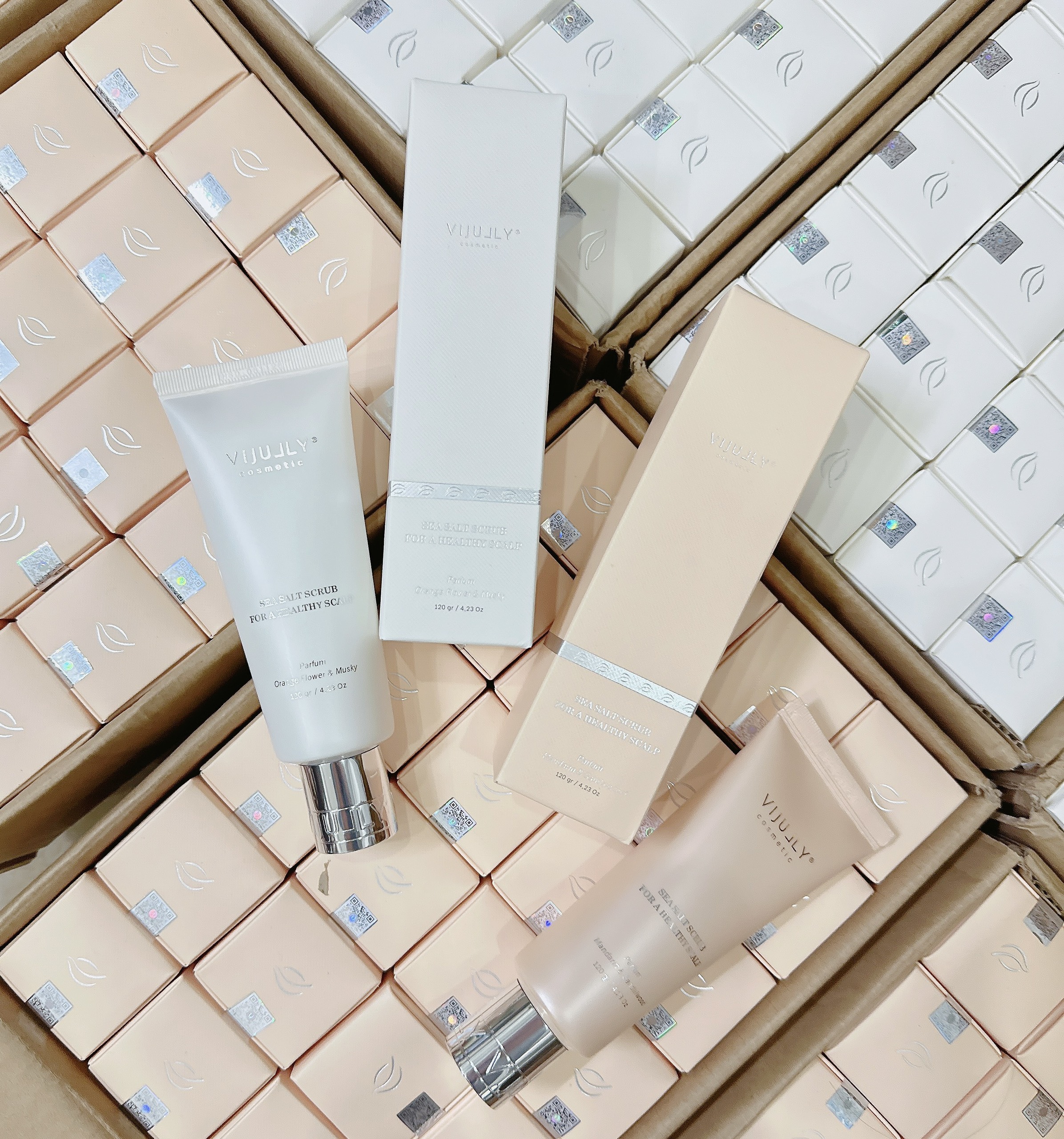 Muối Tẩy Tế Bào Chết Da Đầu Vijully Màu Vàng Cho Tóc Nhuộm