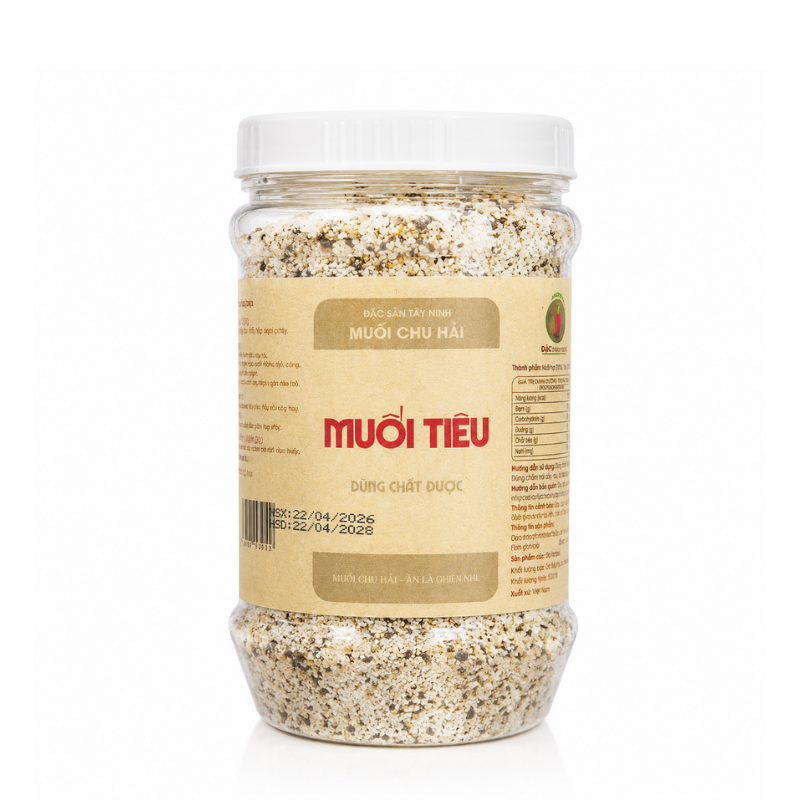Muối Tiêu Chú Hải Dùng Chay Được 350g phù hợp để tham khảo khi chọn Muối Chú Hải