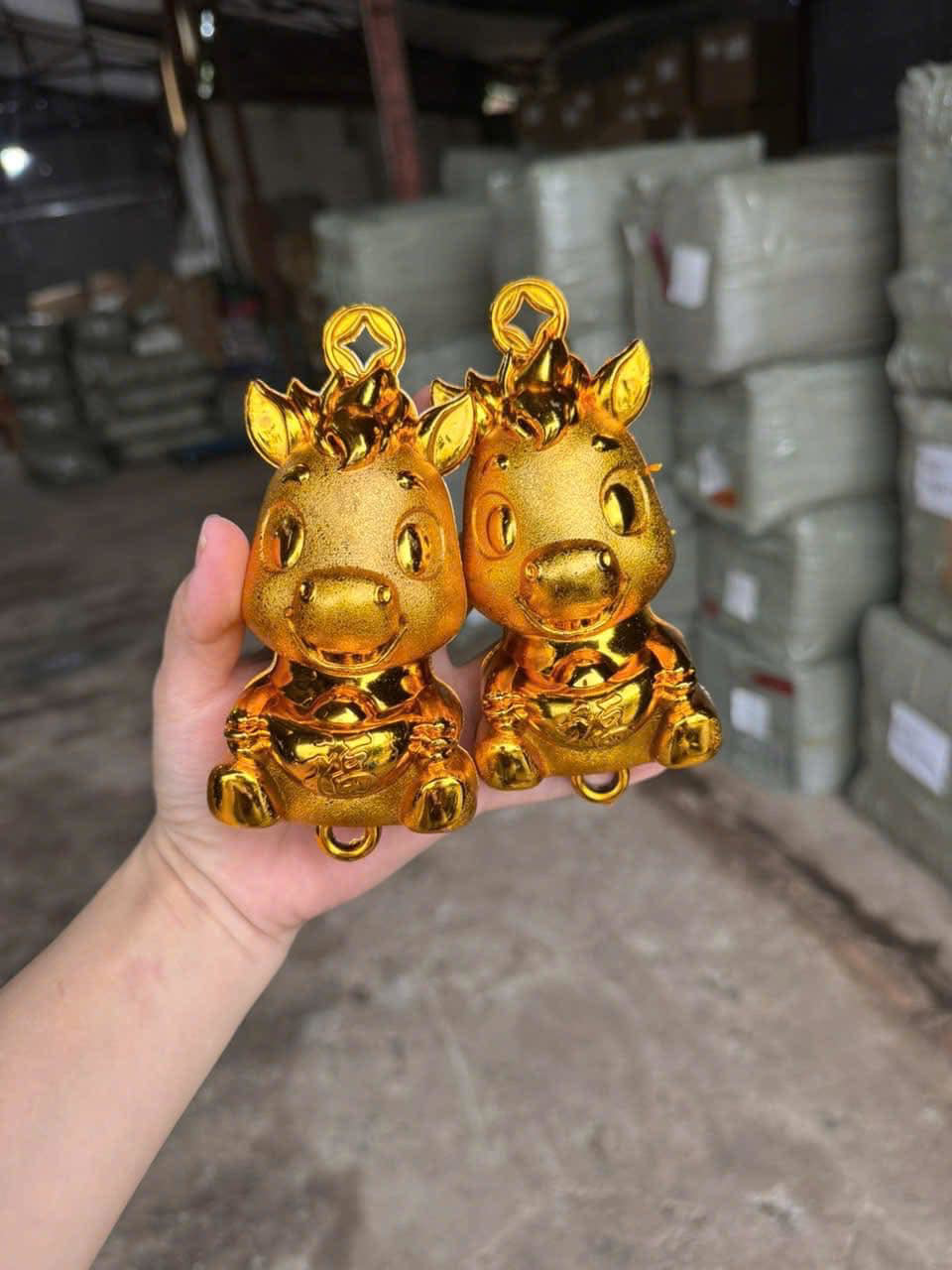 Ngựa Vàng Trang Trí Tết 2026
