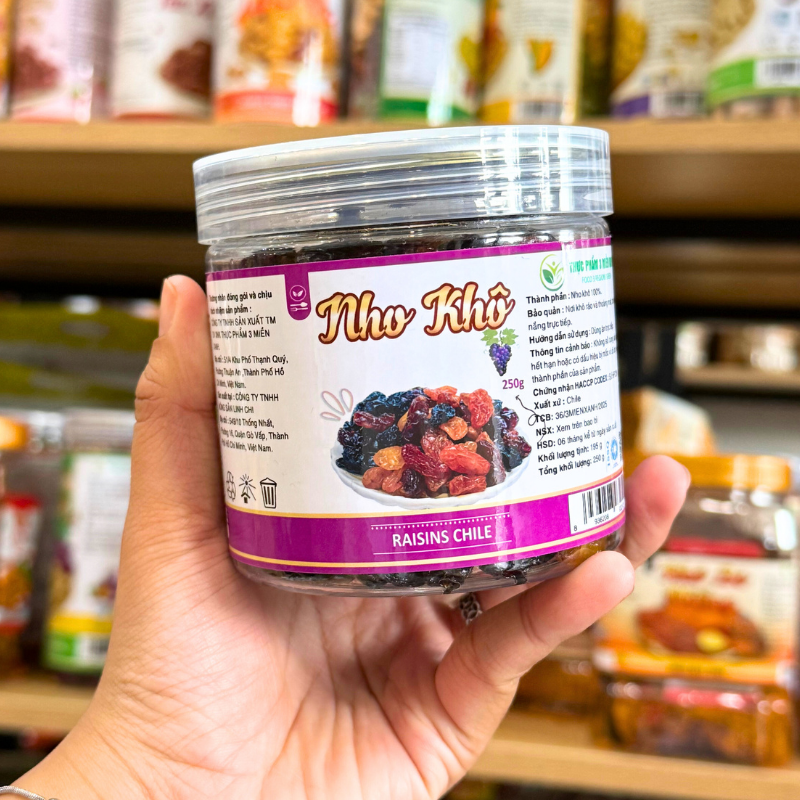 Nho Khô Chile 3 Màu Mini Hũ Pet 250g