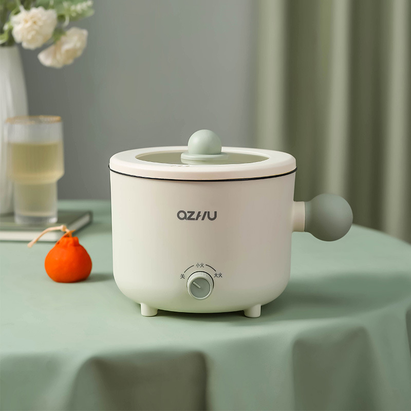 Nồi lẩu điện mini Azhu 2 tầng đa năng kèm giá hấp, 1.8L, 17.5x17.5x27cm