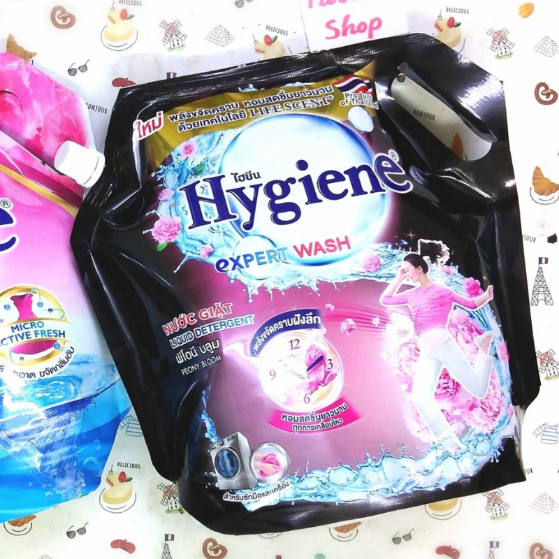 Thiết kế túi nước giặt Hygiene Expert Wash hương Peony Bloom