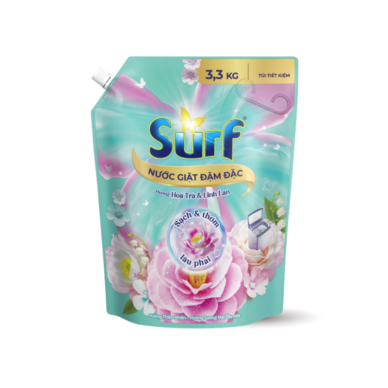 Nước Giặt SURF Túi Hương Hoa Trà & Linh Lan 3.6kg - Túi Xanh – một lựa chọn đáng tham khảo trong Nước giặt, bột giặt, nước xả
