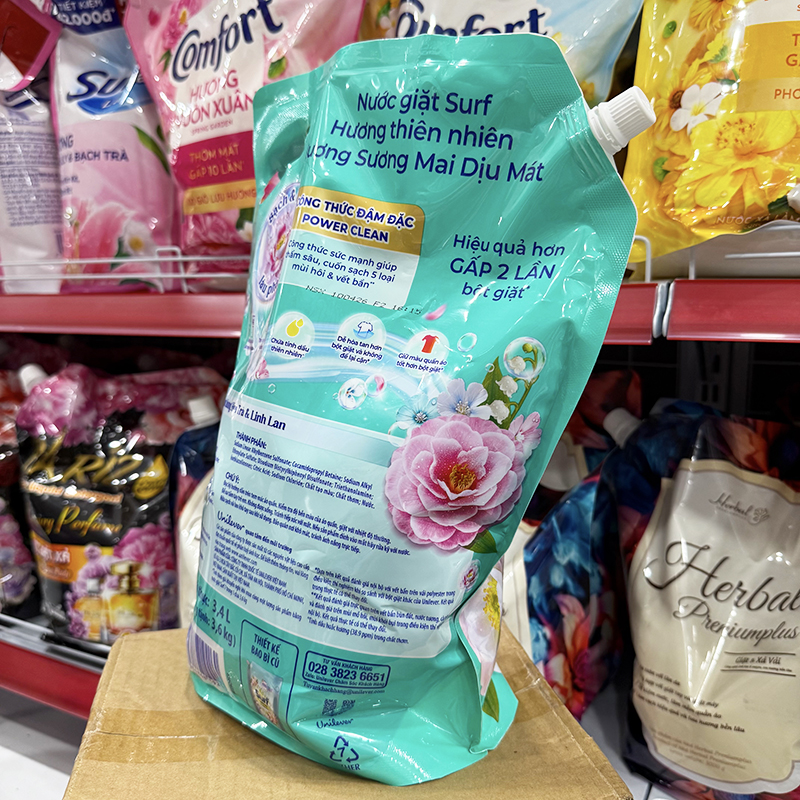 Nước Giặt Đậm Đặc SURF Hương Hoa Trà & Linh Lan 3.6kg