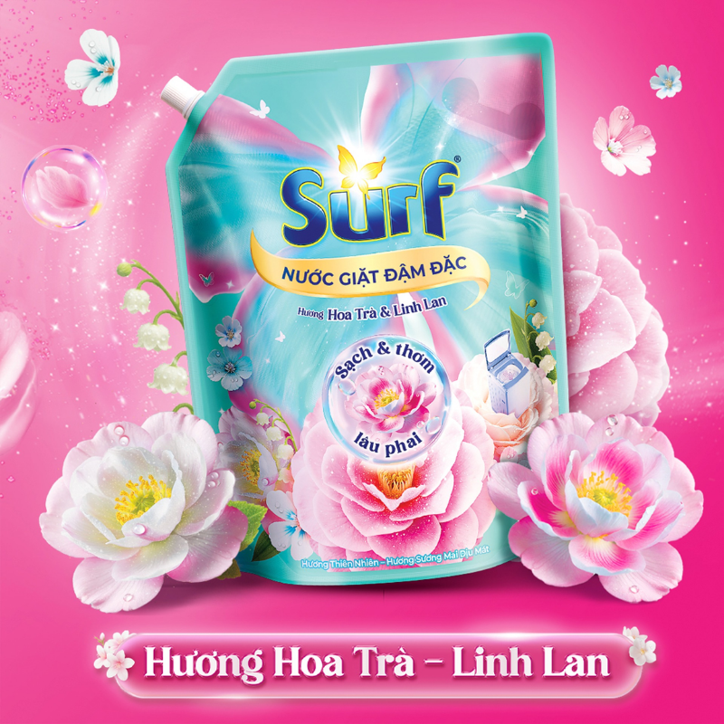 Nước Giặt Đậm Đặc SURF Hương Hoa Trà & Linh Lan 3.6kg