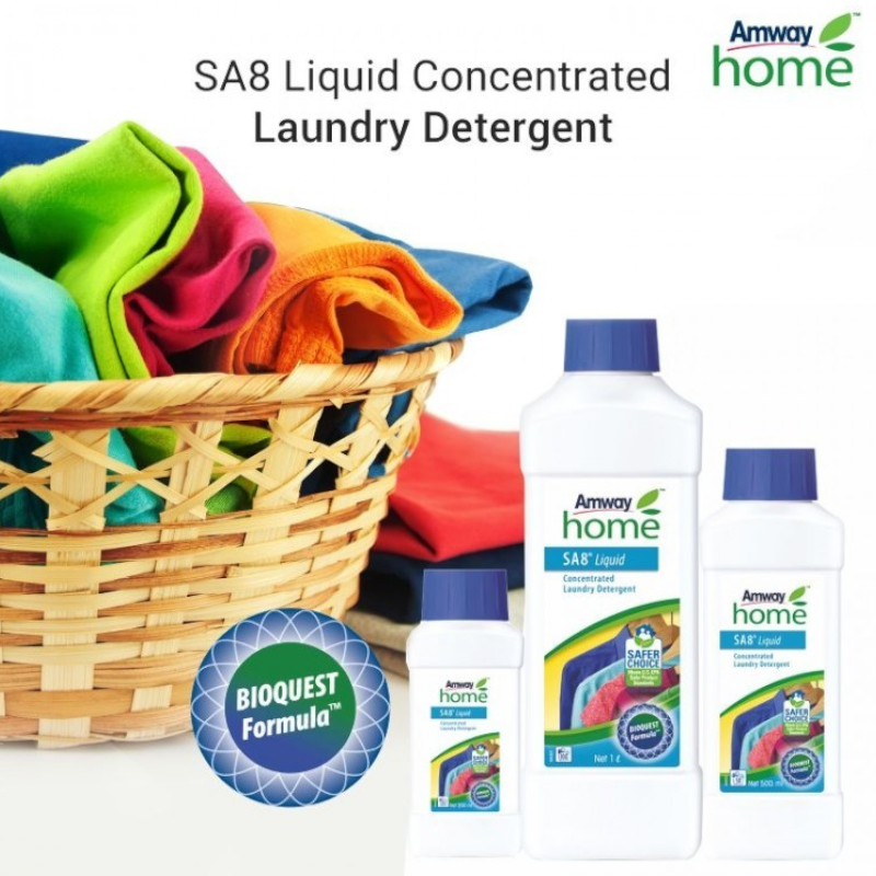 Bao bì và nhận diện sản phẩm Amway Home SA8 Liquid
