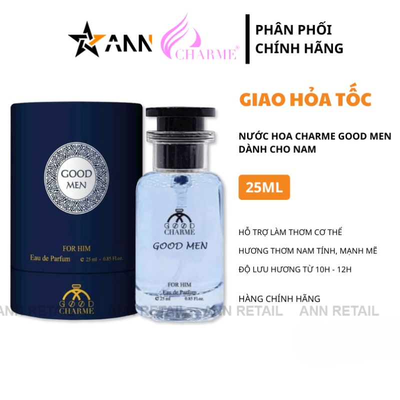 Nước Hoa Good Charme Good Men 25ml Màu Xanh Eau De Parfum