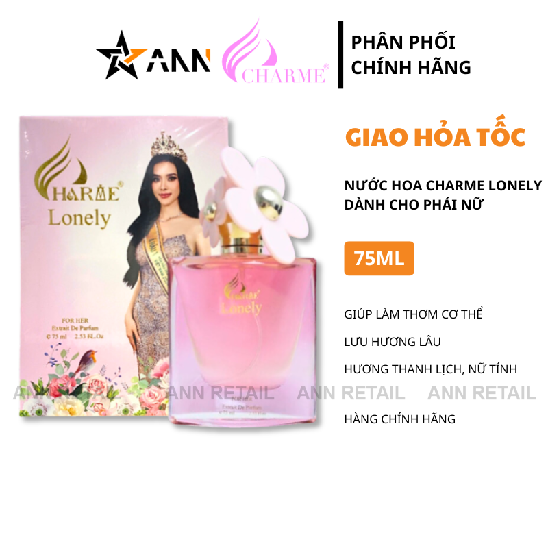 Nước Hoa Charme Lonely 75ml Cho Nữ - Hương Hoa Ngọt Ngào