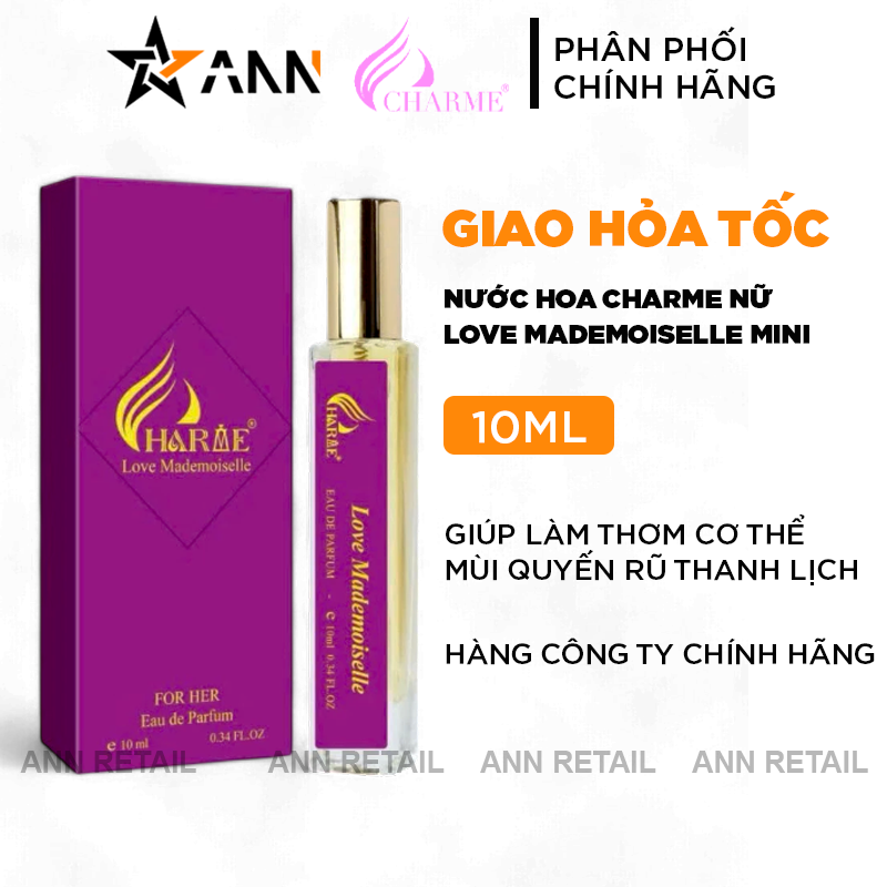 Thiết kế sản phẩm dạng eau de parfum mini 10ml