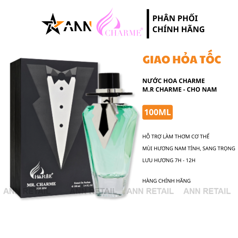 Tổng quan phiên bản MR Charme cho nam 100ml