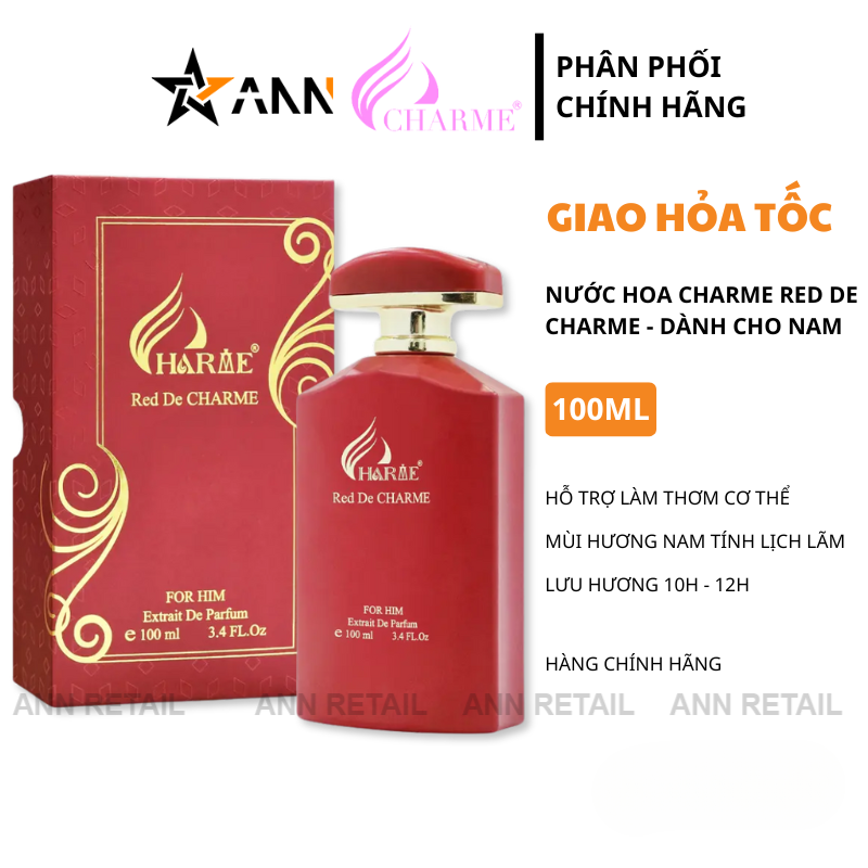 Nước Hoa Charme Red De Charme 100ml Cho Nam