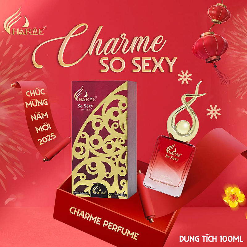 Bộ sản phẩm Charme So Sexy phiên bản 2025 với hộp họa tiết sang trọng