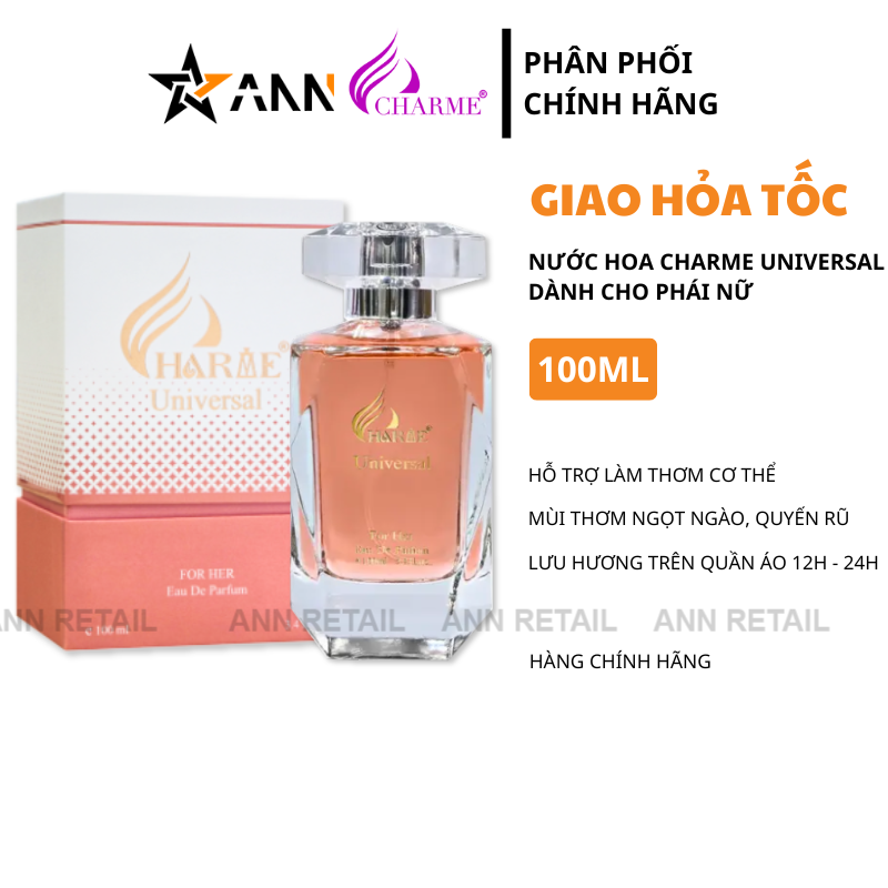 Nước Hoa Nữ Charme Universal Eau De Parfum 100ml