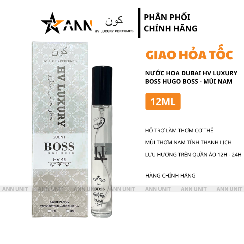 Hộp và chai nước hoa dung tích 12ml