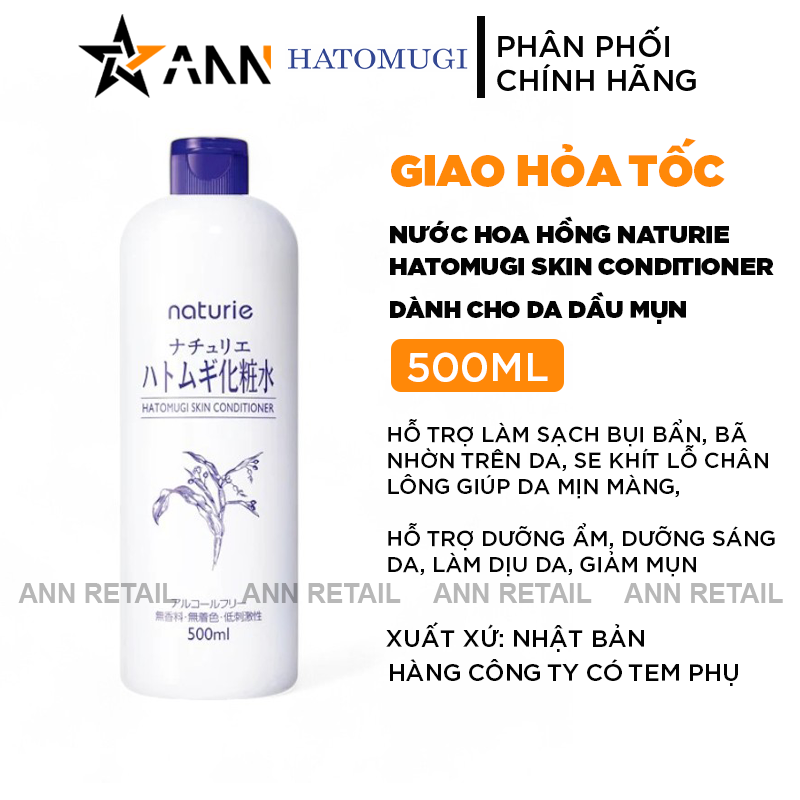 Thiết kế chai 500ml nắp tím và thông tin dung tích