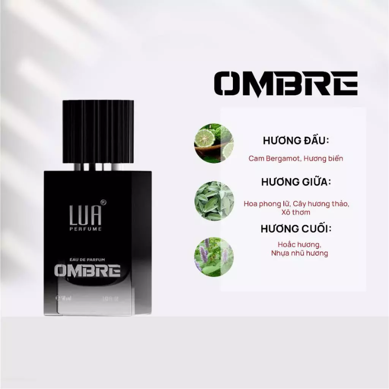 Minh họa ba tầng hương của Ombre