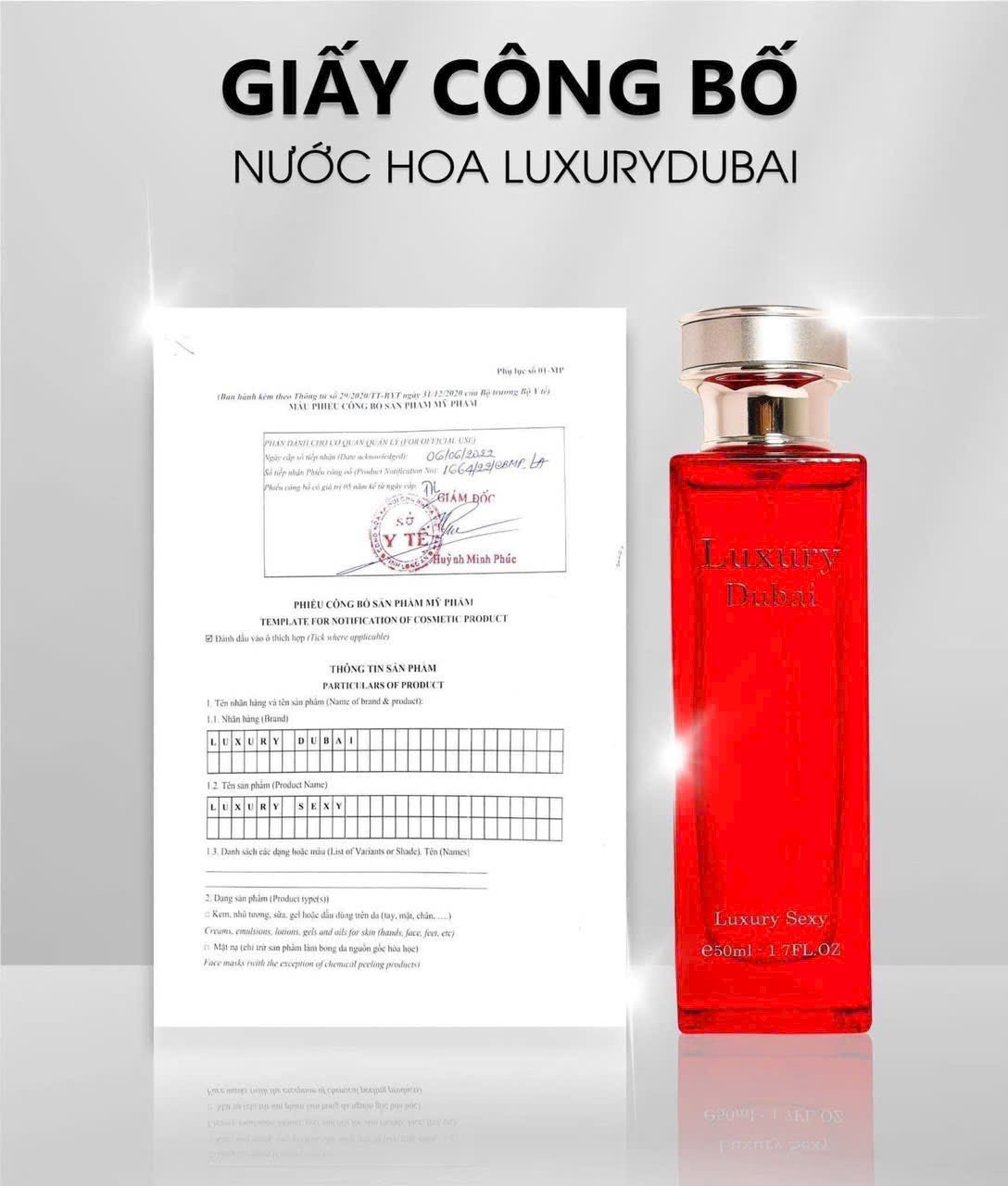 Nước Hoa Luxury Dubai Luxury Sexy Màu Đỏ 50ml
