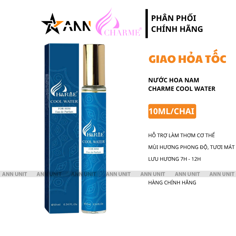 Hình ảnh giới thiệu dòng hương nam Charme Cool Water 10ml