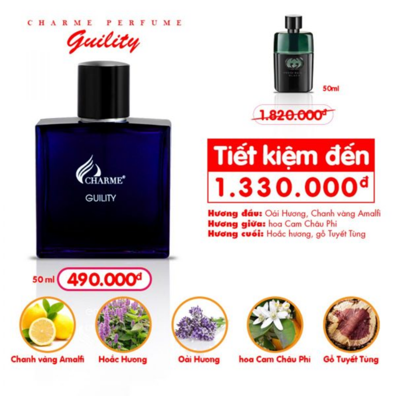 Ảnh sản phẩm và thông tin hương thơm trên bao bì