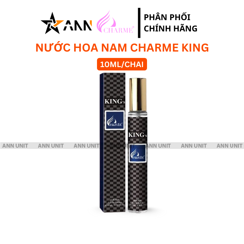 Nước Hoa Nam Charme King 10ml Eau De Parfum Hương Ấm Nồng Sang Trọng