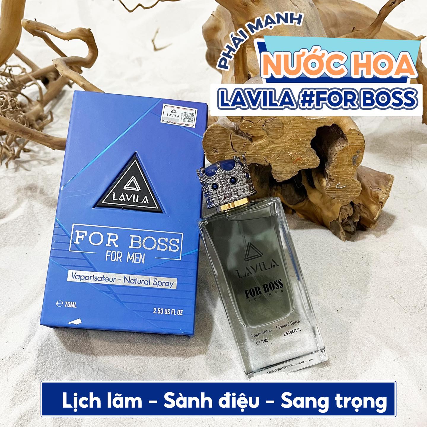 Hộp và chai nước hoa dung tích 75ml