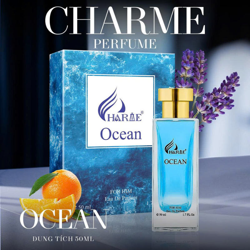 Hình ảnh sản phẩm gợi liên tưởng đến sắc hương cam và lavender