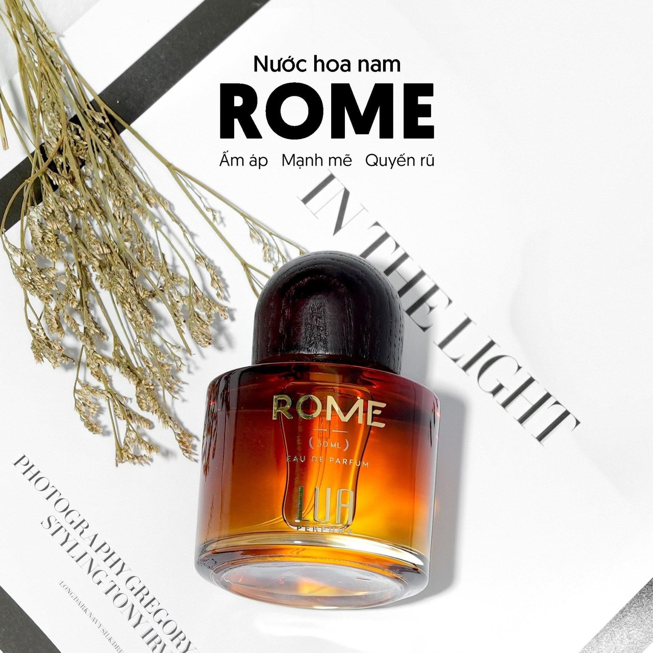 Chai Rome tông nâu hổ phách, dung tích 50ml