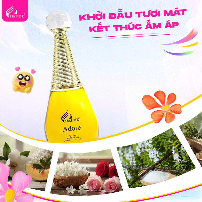 Thiết kế chai cùng hình ảnh gợi liên tưởng các lớp hương