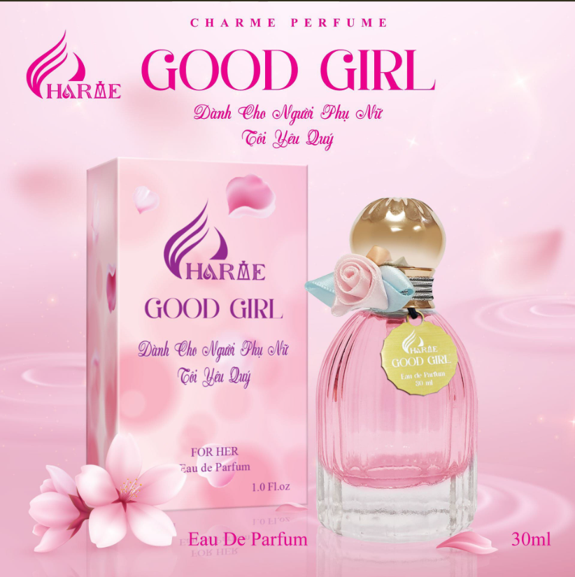 Hình ảnh nhận diện dòng GOOD GIRL tông hồng nữ tính