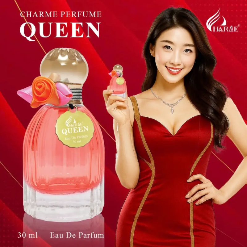 Hình chai nước hoa 30ml và nhận diện dòng Queen