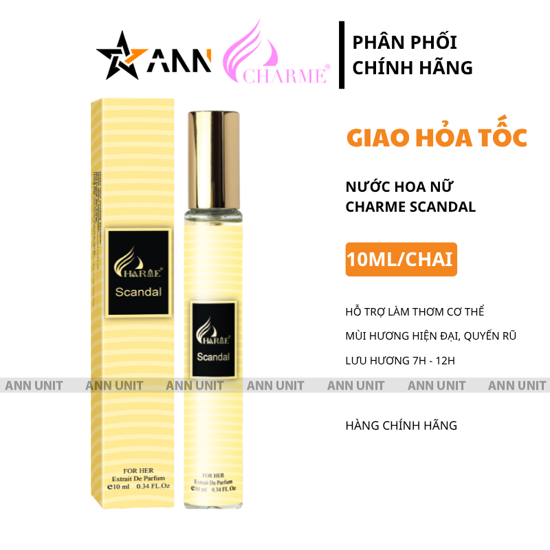 Ảnh thể hiện dung tích 10ml/chai và phong cách hương hiện đại, quyến rũ