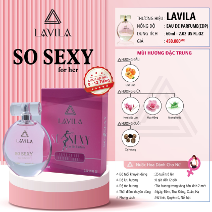 Nước Hoa Nữ Lavila So Sexy Eau De Parfum 60ml