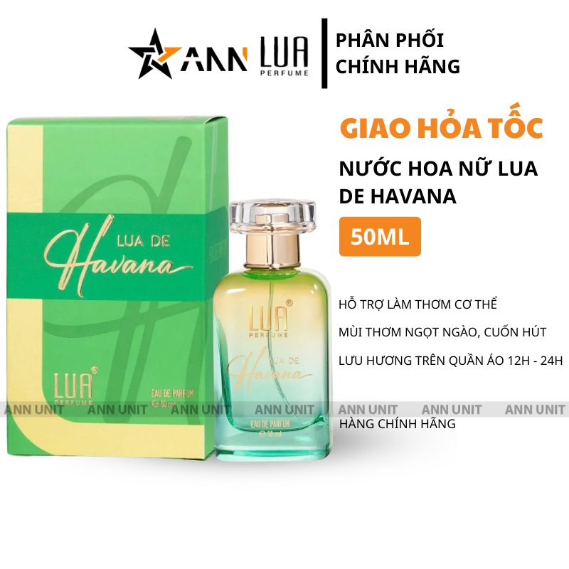Thiết kế chai và hộp Nước Hoa Nữ Lua De Havana 50ml