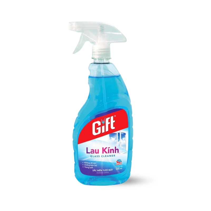 Nước Lau Kính Gift 540ml phù hợp để tham khảo khi chọn Nước giặt, bột giặt, nước xả