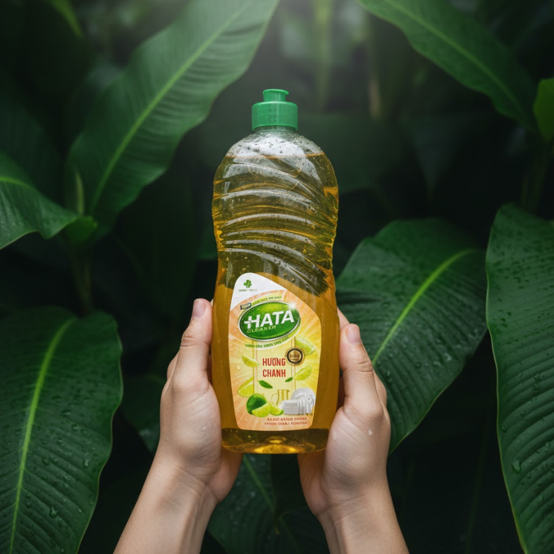 Nước Rửa Chén Sinh Học Hata Cleaners Hương Chanh 780g