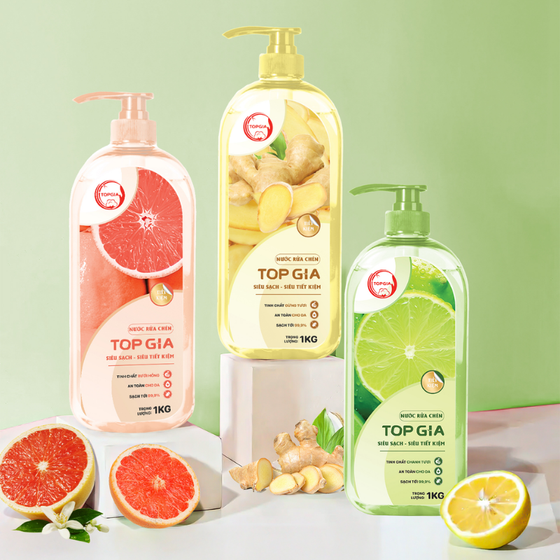 Nước Rửa Chén Top Gia Hương Gừng Tươi 1kg