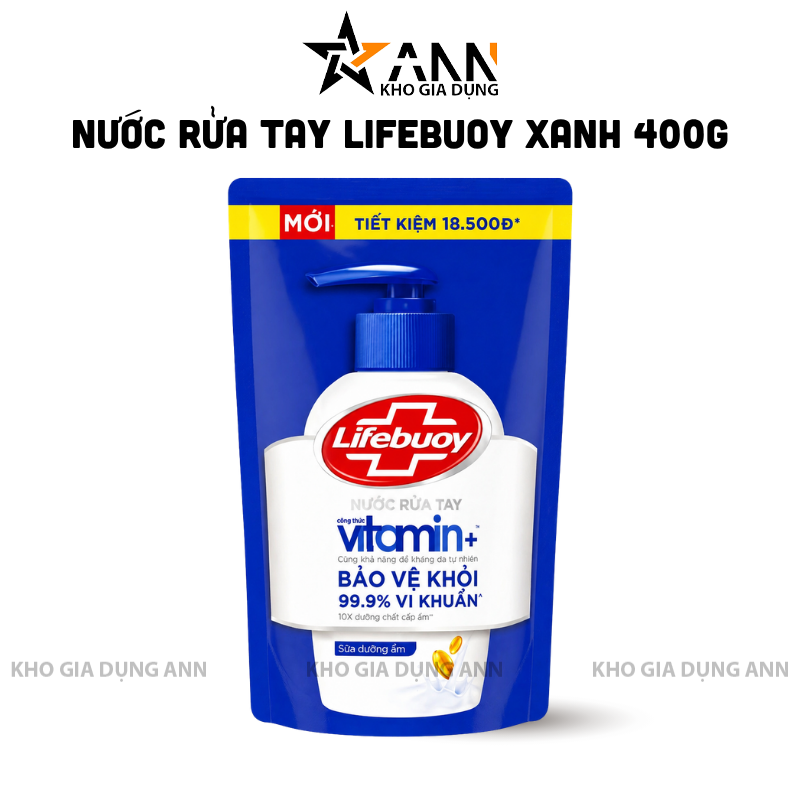 Nước Rửa Tay Lifebuoy Sữa Dưỡng Ẩm Vitamin+ Túi 400g