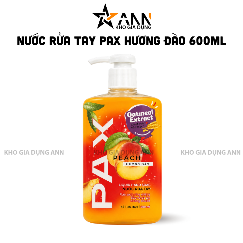 Nước Rửa Tay PAX Hương Đào 600ml
