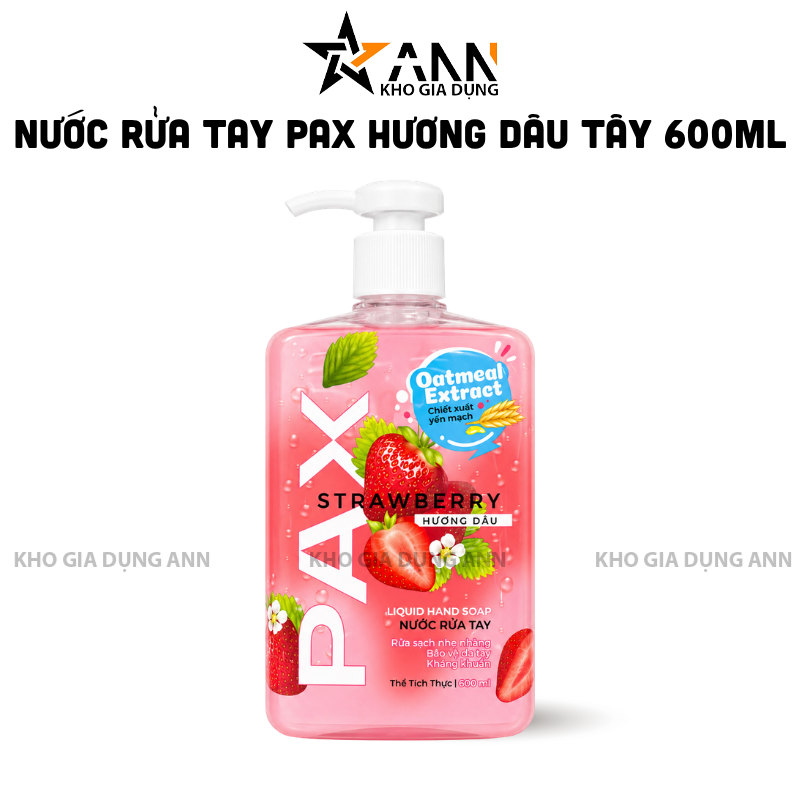Nước Rửa Tay PAX Hương Dâu 600ml