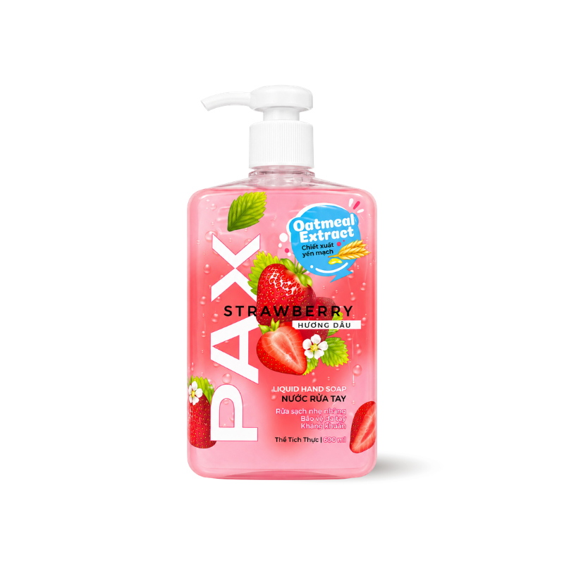 Nước Rửa Tay PAX Hương Dâu 600ml phù hợp để tham khảo khi chọn PAX